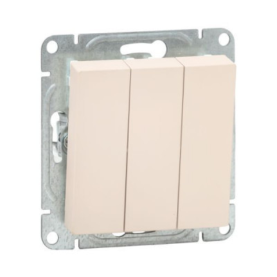 Выключатель 3-кл. СП Эпика механизм крем. EKF UP1-SWI-31