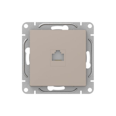 Розетка телефонная 1-м СП Эпика RJ11 механизм крем. EKF UP1-SOI-RJ11