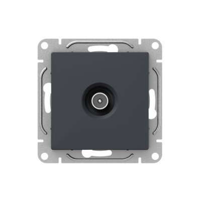 Розетка телевизионная проходная TV СП Эпика механизм графит EKF UP1-SOG-TV-2
