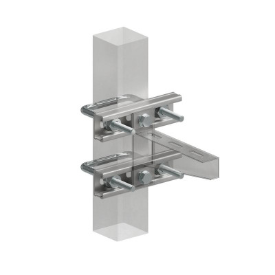 Комплект-страт крепления к опорам ограждения 60х60мм КМ LO67745