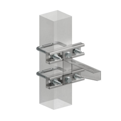 Комплект-страт крепления к опорам ограждения 80х80мм КМ LO67746