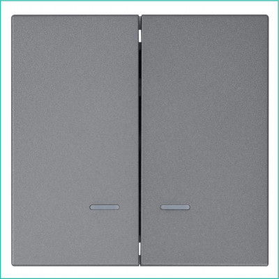 Выключатель 2-кл. СП FD 10А IP20 с подсветкой с накладкой механизм никель Jasmart FD3023NNI