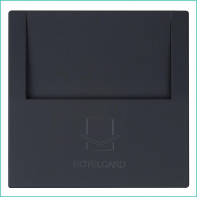 Выключатель карточный СП FD 10А IP20 250В отельный с накладкой механизм черн. матов. soft touch Jasmart FD6209PBM