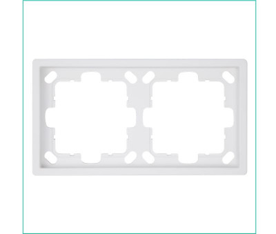Рамка 2-м СП FD бел. матов. soft touch Jasmart FD1002PWM