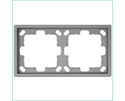 Рамка 2-м СП FD никель Jasmart FD1002NI