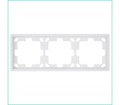 Рамка 3-м СП FD бел. матов. soft touch Jasmart FD1003PWM