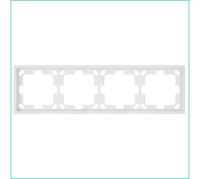 Рамка 4-м СП FD бел. матов. soft touch Jasmart FD1004PWM