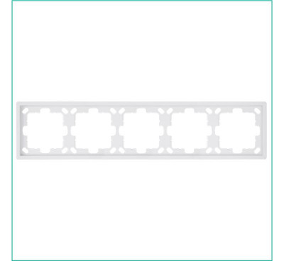 Рамка 5-м СП FD бел. матов. soft touch Jasmart FD1005PWM