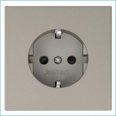 Розетка 1-м СП FD Shuko 16А IP20 с заземл. защ. шторки механизм бронза Jasmart FD5501BR