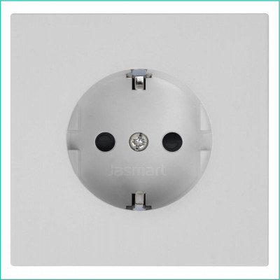 Розетка 1-м СП FD Shuko 16А IP20 с заземл. защ. шторки механизм тауп матов. soft touch Jasmart FD5501PTM