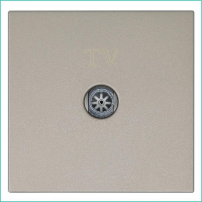 Розетка телевизионная оконечная TV 1-м СП FD Ф9.5мм с накладкой механизм бронза Jasmart FD6001BR