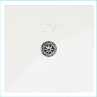 Розетка телевизионная оконечная TV 1-м СП FD Ф9.5мм с накладкой механизм сахара Jasmart FD6001SH