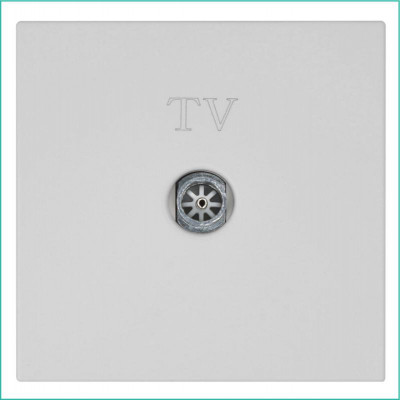 Розетка телевизионная оконечная TV 1-м СП FD Ф9.5мм с накладкой механизм тауп матов. soft touch Jasmart FD6001PTM