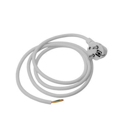 Кабель сетевой SR-LR2 ПВС3х1 с угловой евровилкой 3500Вт 16А с заземл. 1.5м бел. Volsten 15932