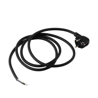 Кабель сетевой SR-LR2 ПВС3х1 с угловой евровилкой 3500Вт 16А с заземл. 1.5м черн. Volsten 15933