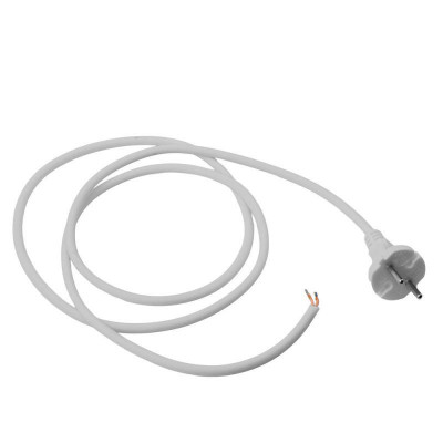 Кабель сетевой SR-LR4 ПВС2х1 с универс. вилкой 2200Вт 10А без заземл. 1.5м бел. Volsten 15935