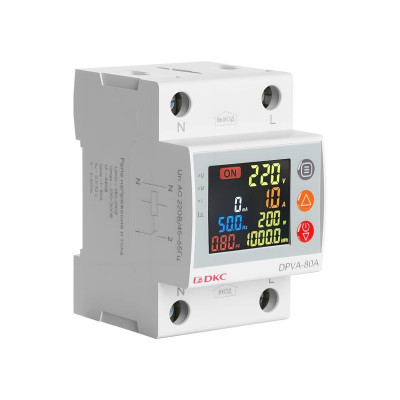 Реле напряжения с контролем тока 63А DKC DPVA-63A