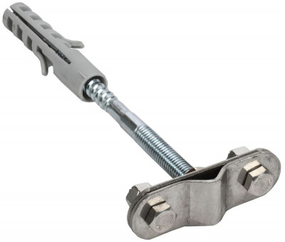 Держатель проводника круглого 6-10мм L160 бетон. фасад нерж. сталь IEK ZDP80-20-3-16-160