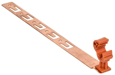 Держатель проводника круглого 8-10мм черепичная кровля пластик. фиксатор L330 медь IEK ZDP80-50-5-18-330