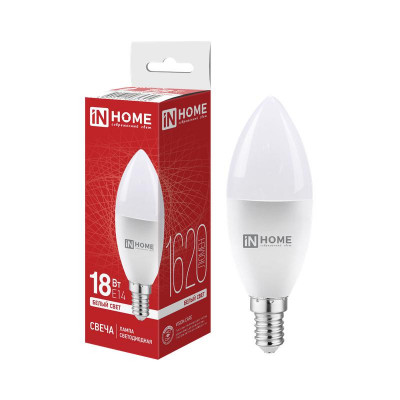 Лампа светодиодная LED-СВЕЧА-VC 18Вт свеча 4000К E14 1620лм 230В IN HOME 4690612065304