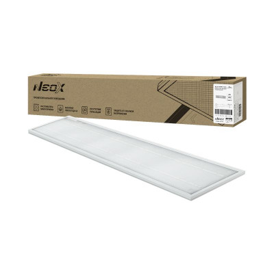 Светильник светодиодный ДВО-01 4565-МИКРОПРИЗМА 45Вт 6500К IP40 1195х180х19мм универс. панель NEOX 4690612066196