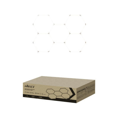 Светильник светодиодный ДБО-HEXAGON 5С-24065 240Вт 6500К 230В 1628х2380мм 5 сот 0.5м шнур с вилкой NEOX 4690612066622