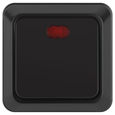 Выключатель 1-кл. ОП Quadro 2-102-05 10А IP20 250В с подсветкой антрацит Intro Б0069730