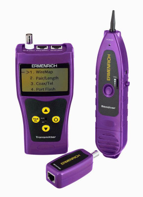 Тестер кабельный NetGeeks NP30 фиолет. Ermenrich 85301