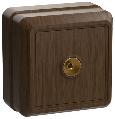 Розетка телевизионная TV 1-м ОП Октава IP20 РТВ20-ОД дуб GENERICA EAO10-K04-DC