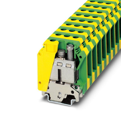 Клемма заземляющая тип подключения: винт. зажимы; сечение 2.5- 50кв.мм ;тип монтажа NS 35/7.5 NS 35/15 NS 32 желт./зел. СТЭЗ 11000052