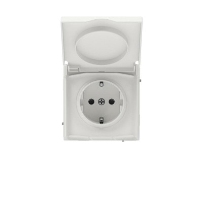 Розетка силовая KANT IP44 2P+E защ. шторки с крышкой бел. песок DKC 7010013
