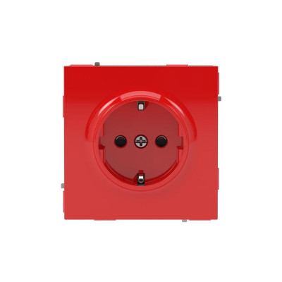 Розетка силовая KANT 2P+E защ. шторки красн. сатин DKC 7001003