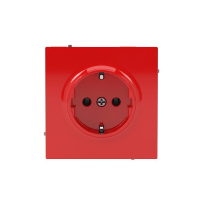 Розетка силовая KANT 2P+E без шторки красн. сатин DKC 7001033