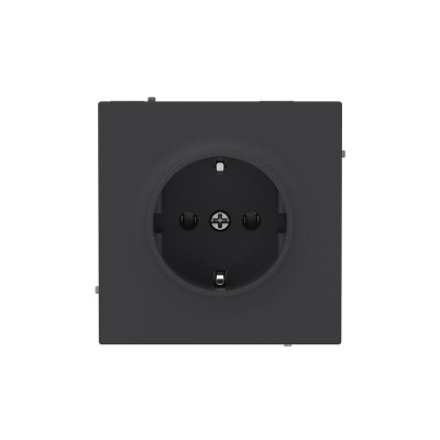 Розетка силовая KANT 2P+E без шторки черн. уголь DKC 7012033