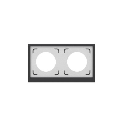 Рамка 2-м KANT IP44 черн. уголь DKC7012944
