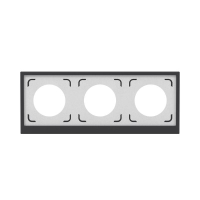 Рамка 3-м KANT IP44 черн. уголь DKC 7012946