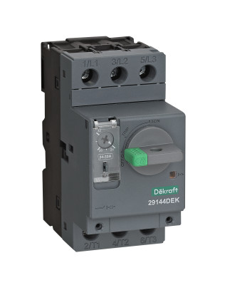 Выключатель автоматический для защиты двигателя 3п 6.3-10.0А 100кА ВА-451 поворотн. рукоятка термомагнитн. расцеп. DEKraft 29139DEK