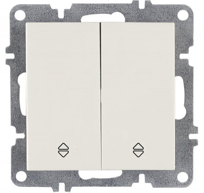 Выключатель проходной 2-кл. LAVIN/KAREN механизм бел. ARVIA 50 01 1000 211