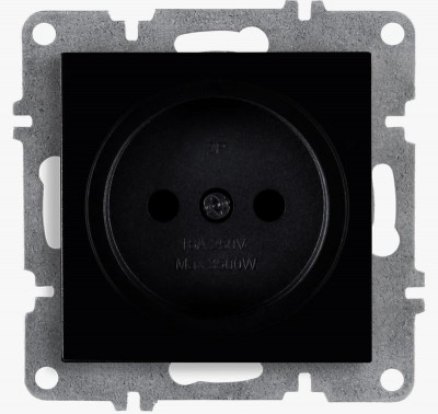 Розетка 1-м СП LAVIN/KAREN 16А IP20 без заземл. механизм черн. ARVIA 50 07 2000 215