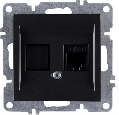 Розетка компьютерная LAVIN/KAREN RJ45 кат.6 механизм черн. ARVIA 50 07 2000 247