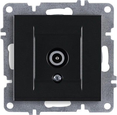 Розетка телевизионная проходная TV 1вых. СП 1мод. LAVIN/KAREN универс. экран механизм черн. ARVIA 50 07 2000 272
