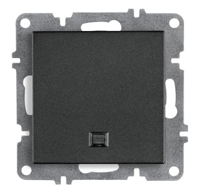 Выключатель 1-кл. LAVIN/KAREN с подсветкой механизм графит ARVIA 50 04 2000 201