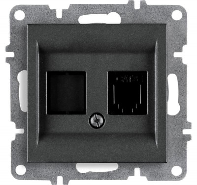 Розетка компьютерная LAVIN/KAREN RJ45 кат.6 механизм графит ARVIA 50 04 2000 247