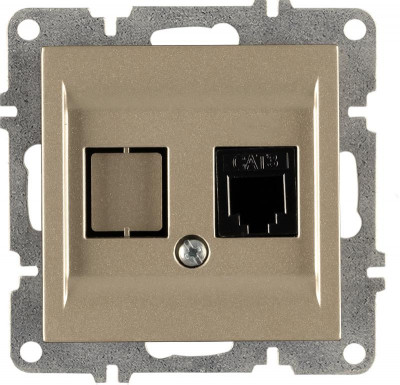 Розетка телефонная 1вых. СП 1мод. LAVIN/KAREN RJ45 кат.3 механизм титан ARVIA 50 05 2000 221