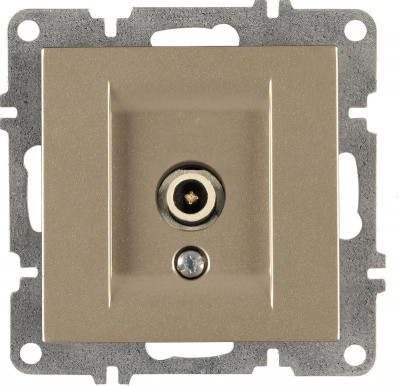 Розетка телевизионная оконечная TV 1вых. СП 1мод. LAVIN/KAREN с экраном механизм титан ARVIA 50 05 2000 273