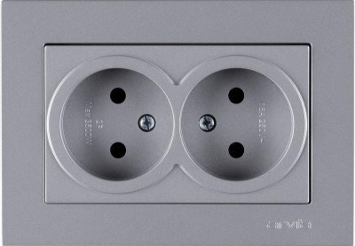 Розетка 2-м СП KAREN 16А IP20 без заземл. в сборе сер. ARVIA 20 03 2000 908