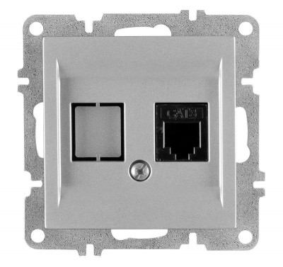 Розетка телефонная 1вых. СП 1мод. LAVIN/KAREN RJ45 кат.3 механизм сер. ARVIA 50 03 2000 221