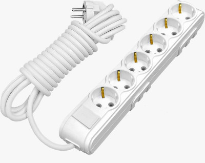 Удлинитель 6х5мс защитой от детей MOTTO с/з ARVIA 35 01 1006 405