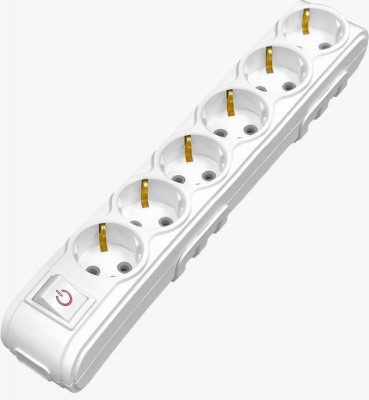 Колодка 6-м с защитой от детей MOTTO с/з и выкл. ARVIA 35 01 1006 500