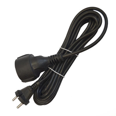 Удлинитель-шнур 1х5м без заземл. 10А IP20 ПВС 2х1 черн. DOMTOK 2340